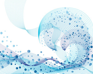 Wall Mural - Abstract water vector background with bubbles of air