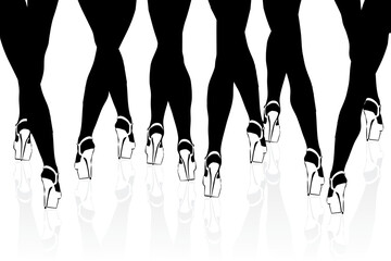 Poster - woman legs - vector illustration