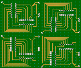 Wall Mural - Electronic circuit - vector