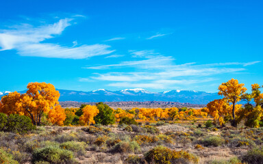 Autumn Landscape of the Sangre de Cristo Mountains in New Mexico