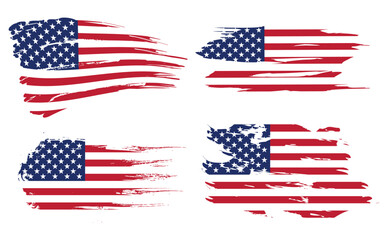 American flag background fully editable vector illustration, can be scaled to any size without quality loss