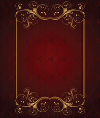 Wall Mural - Golden vintage template vector