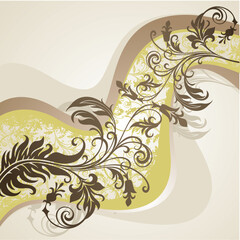 Poster - vector ornament In flower style