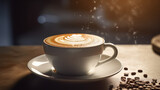 Delicious freshly made cappuccino.