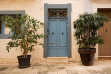 Door And Flowers On Malta 