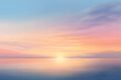 © Yaroslav - A serene sunrise over a calm ocean with soft pastel colors in the sky. AI-Generated.