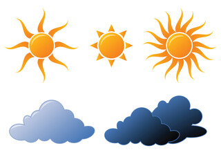Wall Mural - weather icons fully editable vector illustration
