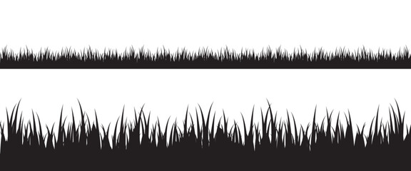 Wall Mural - Seamless grass silhouette.  Please check my portfolio for more nature illustrations.