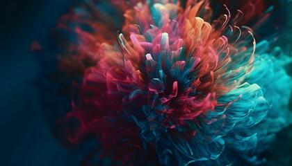 Sticker - Vibrant colors flow in smooth underwater motion generated by AI