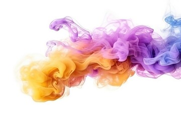 Poster - colorful smoke isolated on white