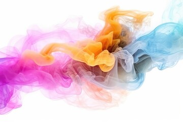 Poster - colorful smoke isolated on white