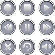 © Designpics - Media player icons on modern vector button set