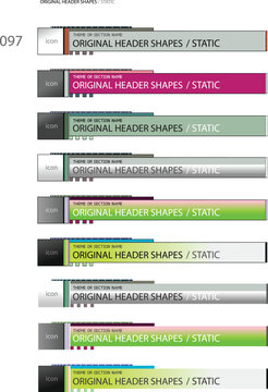 Original vector shape for (print, web or other design worx) headers,  easy to use separate parts, simple to recolour.     This shape perfectly aligned about pixels,   you can use it for creation of pr