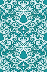 Sticker - Seamless background from a floral ornament, Fashionable modern wallpaper or textile