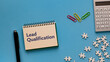 © hogehoge511 - There is notebook with the word Lead qualification. It is as an eye-catching image.