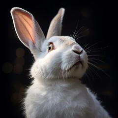 Canvas Print - Graceful Elegance: Enchanting Beveren Bunny