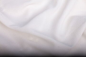 wavy white fabric background, fluffy white fabric, cotton