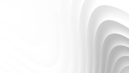 White grey curve waves abstract 3d motion background. Seamless looping animation