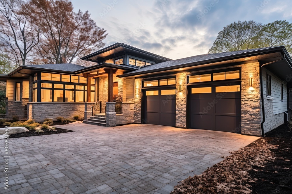 Stylish New Construction Home with Three-Car Garage & Striking Light ...