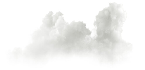 Aufkleber - White soft clouds freedom shapes isolated 3d rendering png