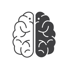 Poster - Human brain icon symbol vector illustration
