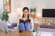 © snowing12 - Working lifestyle at home concept, Women reading holy bible after working at modern home office