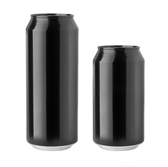 Sticker - Black beer cans isolated