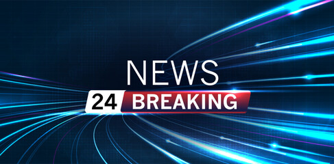 Leinwandbilder - Breaking news background business or technology of world the template. breaking news text on dark blue with light effect. digital technology, TV news show broadcast. vector design.
