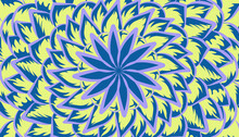 Illustration Of A Mandala Background With A Blue Pattern