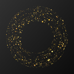 Abstract gold glowing halftone dotted background