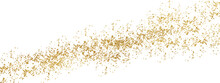 Gold Sparkle ,splatter Border,Gold Foil Frame Gold Brush Stroke On Transparent Background.	