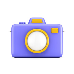 Poster - Abstract Cartoon Photo Camera Web Icon Sign. 3d Rendering