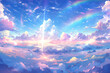 © Game Material Store - 繊細で芸術的な自然系背景のイラスト(AI generated image)