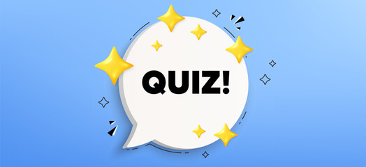 Poster - quiz tag. chat speech bubble banner. answer question sign. examination test symbol. quiz speech bubb