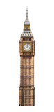 Fototapeta Big Ben - Big Ben in London UK cut out and isolated on transparent white background