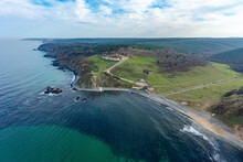 Aerial View Of Dairy Farm On The Black Sea Coastline At The Asian Side Of Istanbul, Turkey.