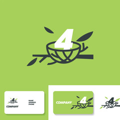 Sticker - Numeric 4 Nest Logo