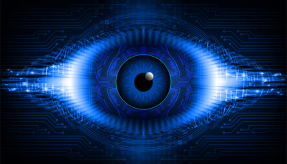 eye cyber circuit future technology concept background