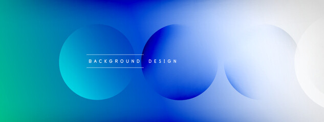 Poster - Light geometric abstract background with lines, circles