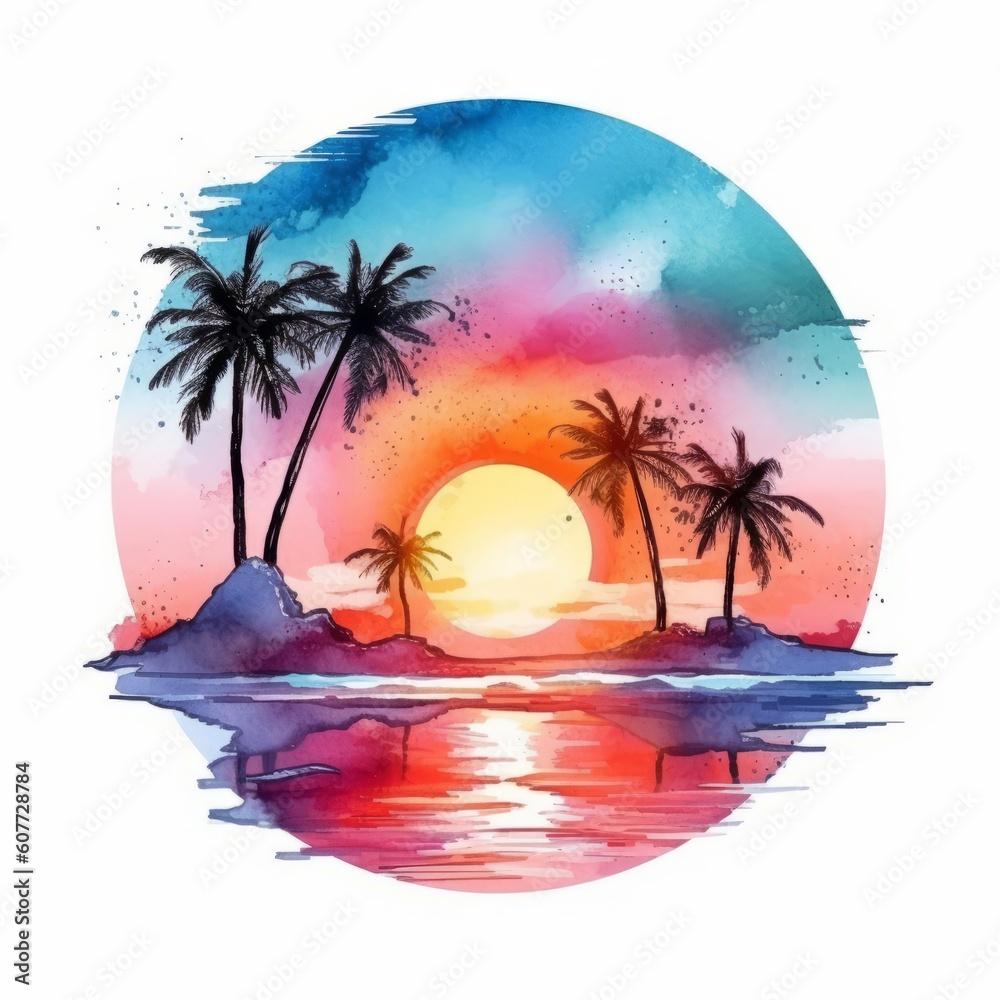 Palm Tree T-Shirt - Beach, Ocean Palm Tree T-Shirt - Beach, Ocean
