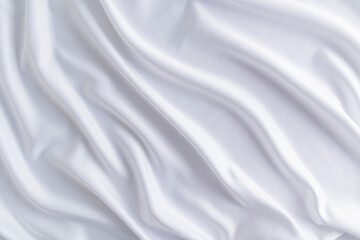 Chic wedding textiles in satin white fabric. Design layout. Beautiful wedding background.