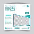 Real estate house social media post design template	