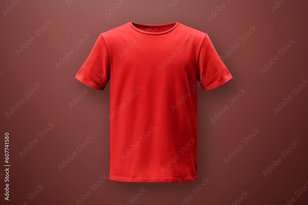 Red t-shirt mock up, front and back view, isolated Plain red shirt ...