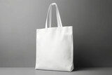Fototapeta  - Sleek design mockup, white blank cotton eco tote bag hanging Generative AI