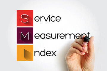 Poster - SMI - Service Measurement Index acronym, business concept background