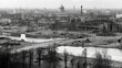 Poland, Warsaw after nuclear strike in black and white, photo style Generative AI