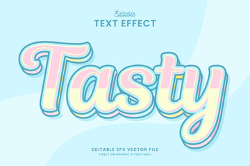 decorative tasty editable text effect vector design