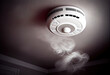 modern smoke fire alarm electronic smart home security concept Generative AI