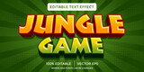 Fototapeta Panele - Jungle game 3d style editable text effect