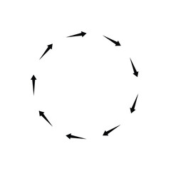Poster - Spin arrow circle. Recycle arrown round frame